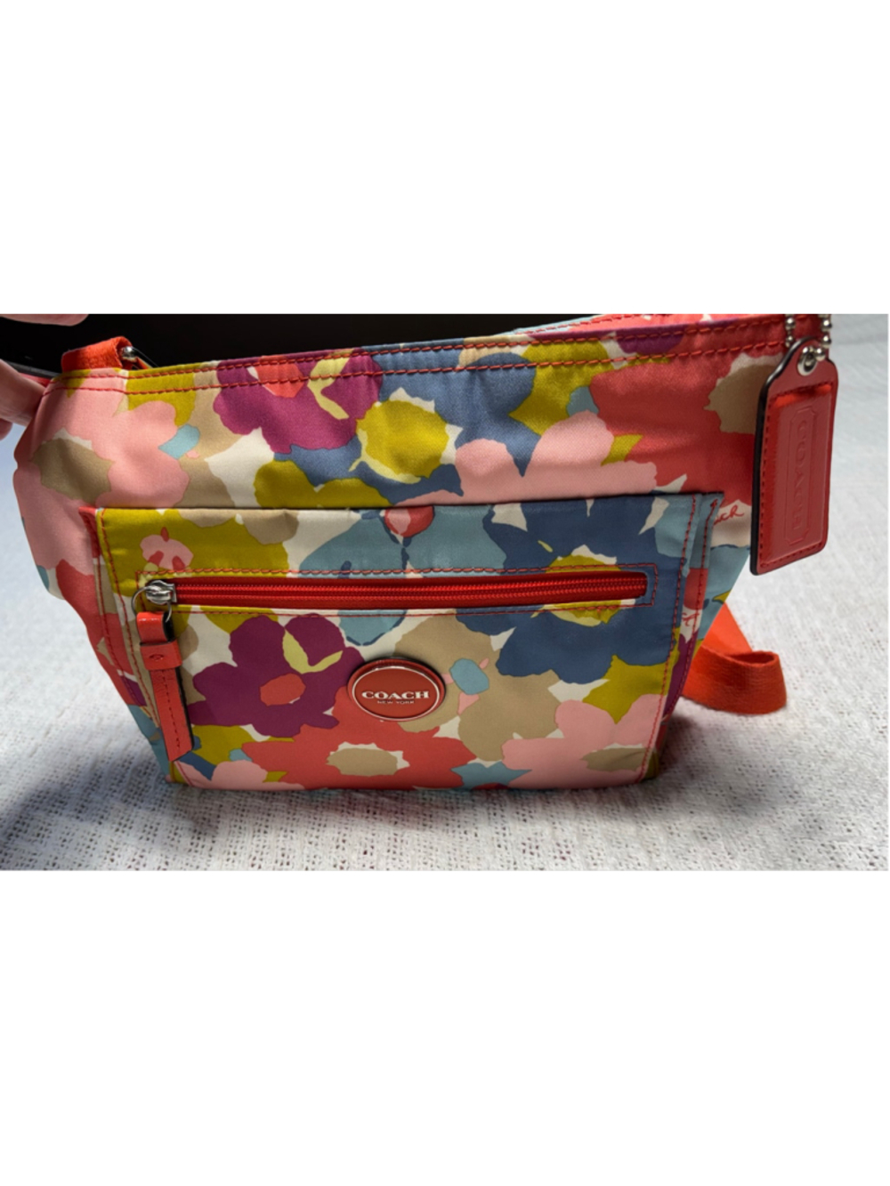 COACH Getaway Floral Nylon Y2K Travel Crossbody File Bag Multicolor F30021 - Picture 12 of 13